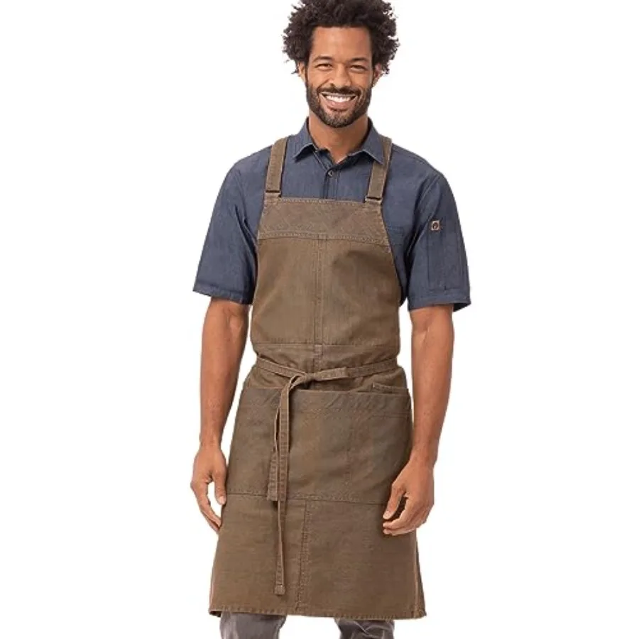 

Unisex Uptown Cross-Back Bib Apron