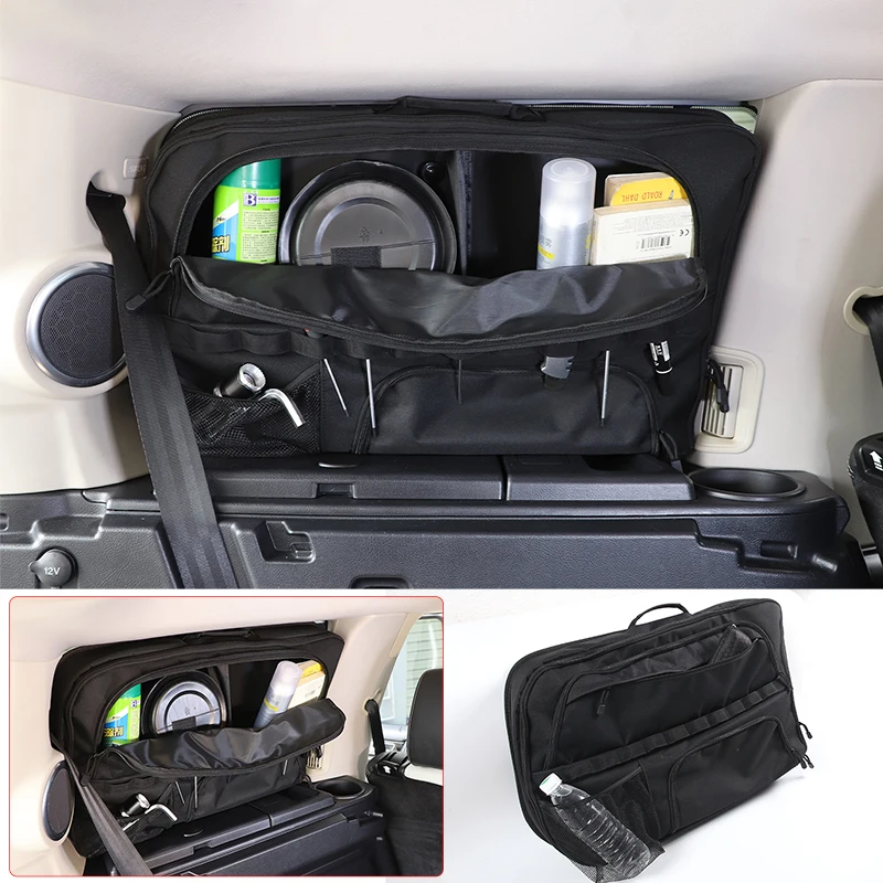 

For Land Rover Discovery 4 2010 - 2016 Rear Window Multi-function Storage Bag Car Trunk Oxford Cloth Adsorption Bag Accessories