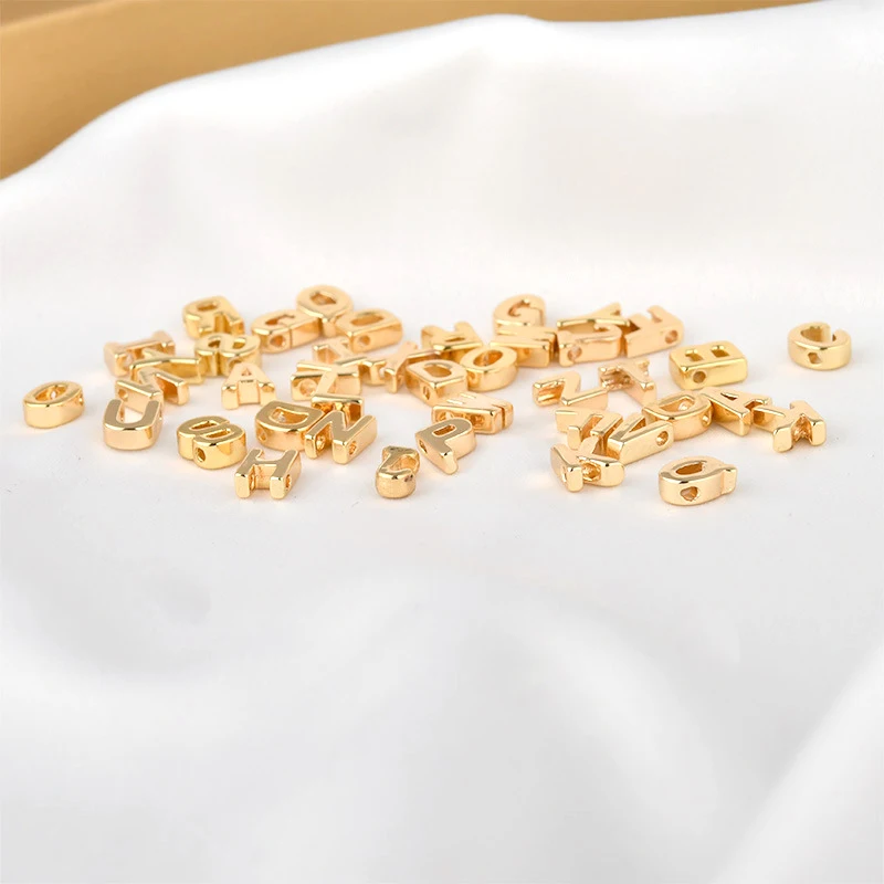 18K Real Gold Plated Letter Pendants - close-up view