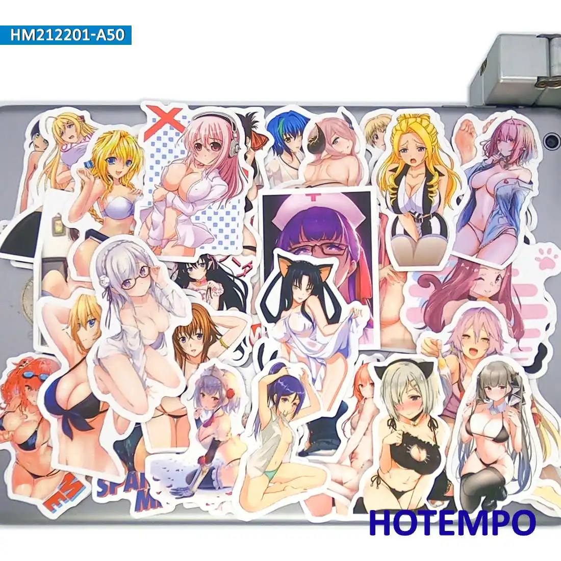 20/30/50 pièces, ensemble d'autocollants fille Sexy, Anime Bikini Beauty Lady Manga WAIFU, pour ordinateur portable voiture téléphone moto, pack d'autocollants amusants