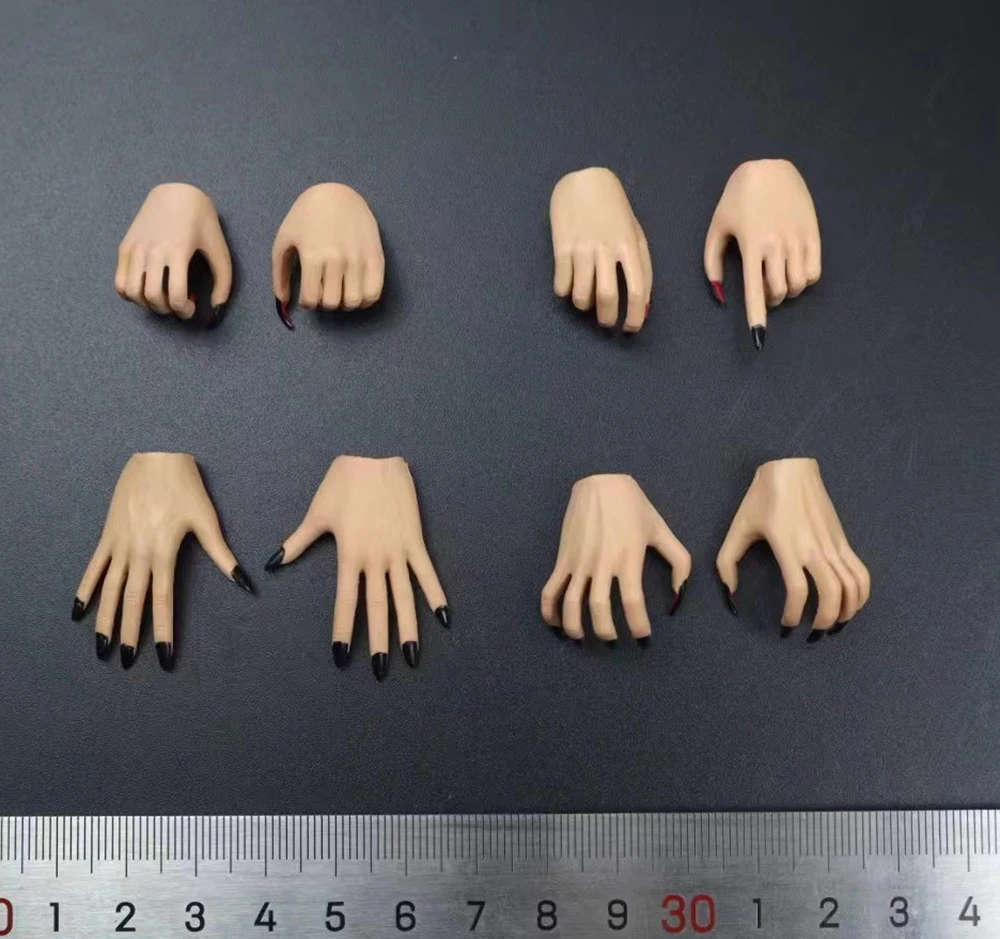 1/6th Female Soldier Doll Pawl Hand Types 8PCS/SET Accessories PVC Mateiral For 12