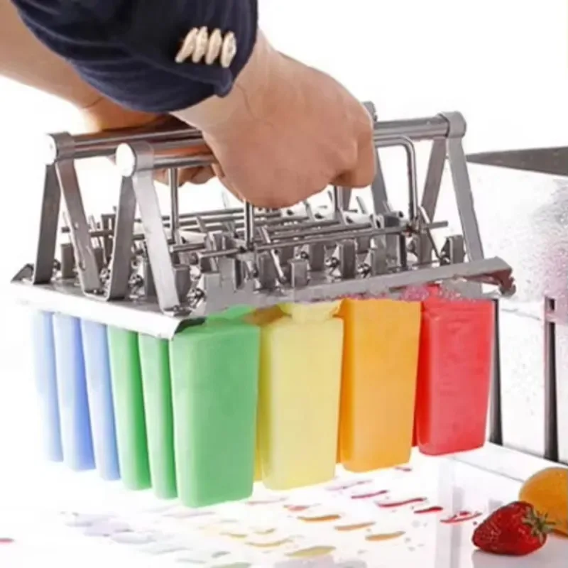 Stainless Steel Ice Cream Stick Mould Spiral Popsicle Mold with Holder DIY Homemade Frozen Treats Popular Kitchen Tool
