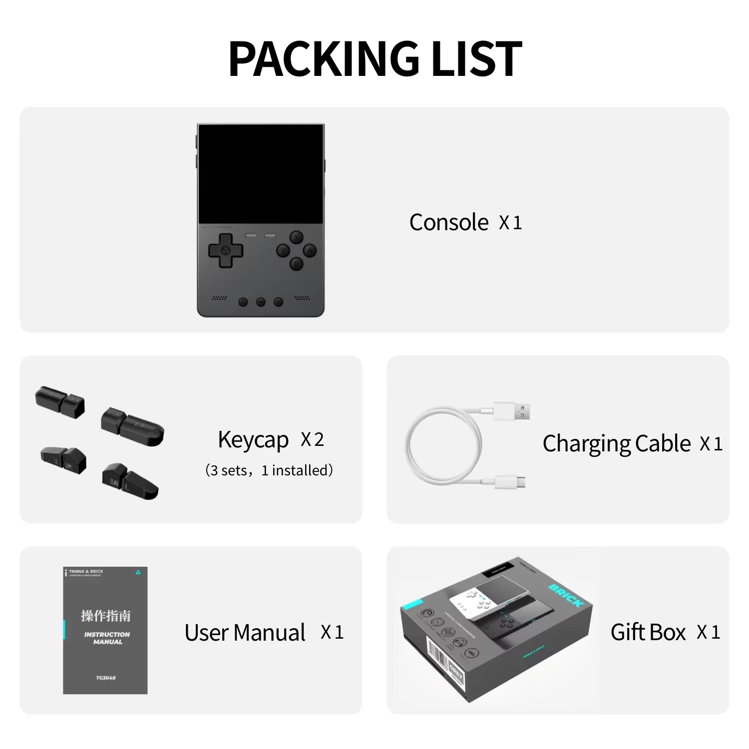 TRIMUI Brick Hammer Portable Handheld Game Player CNC Full Metal Linux System 3.2'' IPS Screen Retro Games Video Game Device New image 3