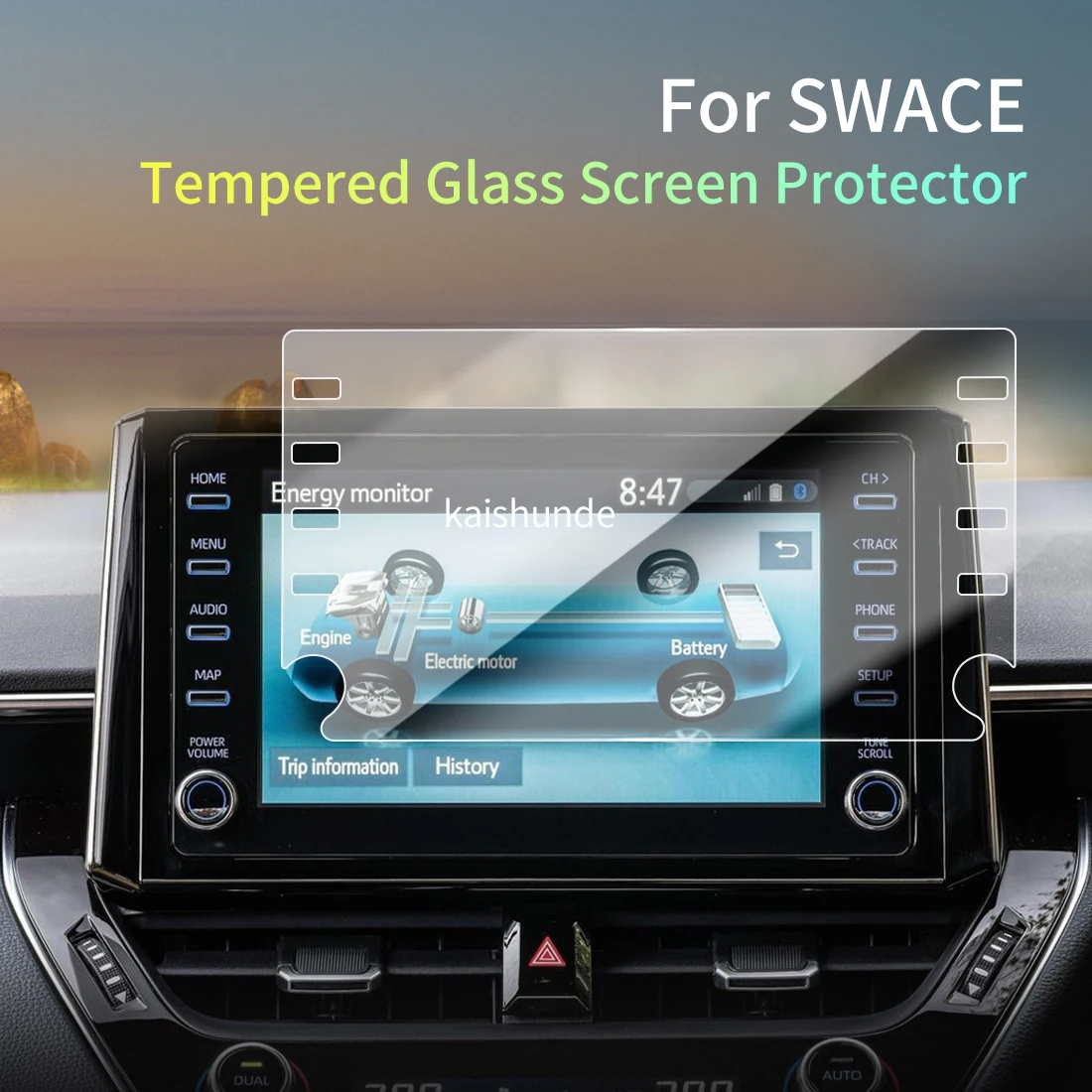 

Car Stickers Meters Protector For24 Suzuki SWACE Tempered Glass Protective Film Display Navigation Vehicle