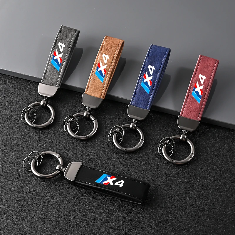 

Luxury Women Suede Leather Car Keychain For BMW X1 F48 E84 U11 X2 X3 E83 F25 G01 X4 X6 E71 X5 E70 F15 X7 GT Keychain Accessories
