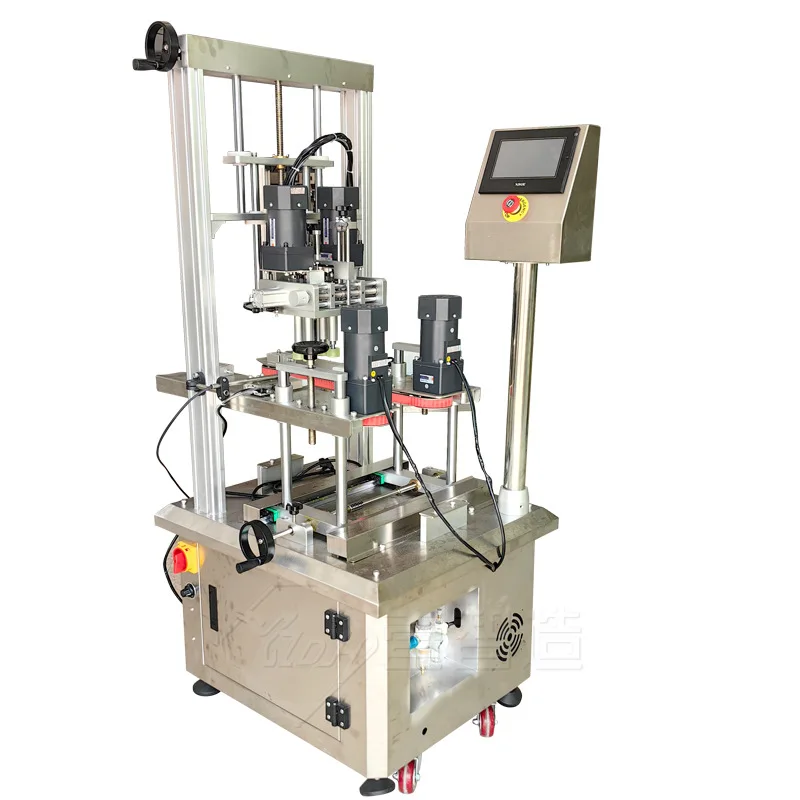 High-speed duck bill cover locking and sealing machine, automatic bottle clamping, positioning, wiring and capping machine