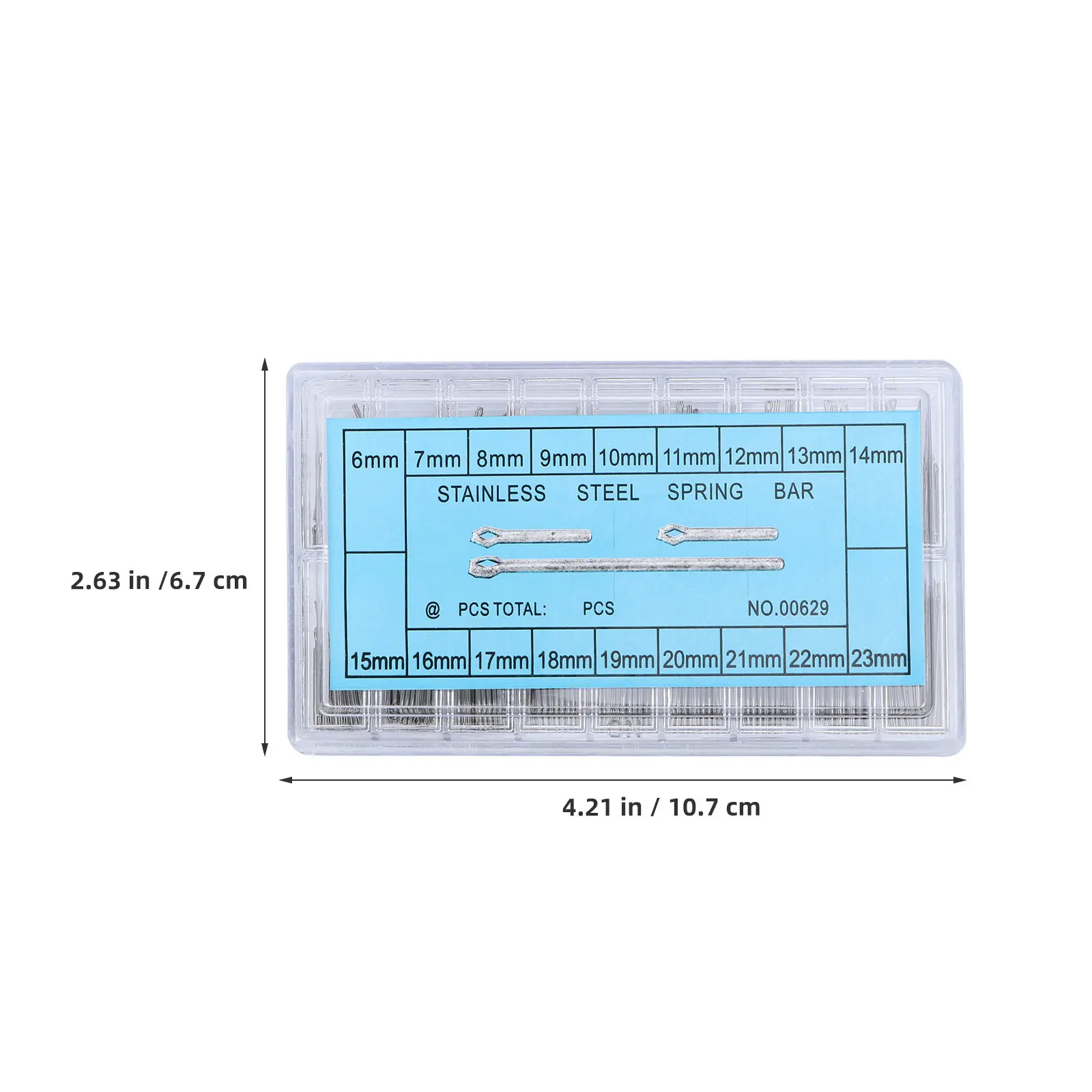 720Pcs Stainless Steel Watch Strap Pins 6Mm-23Mm Tube Cotter Pins Pressure Bar Tools Watchmaker Repair Kit for Strap Buckle