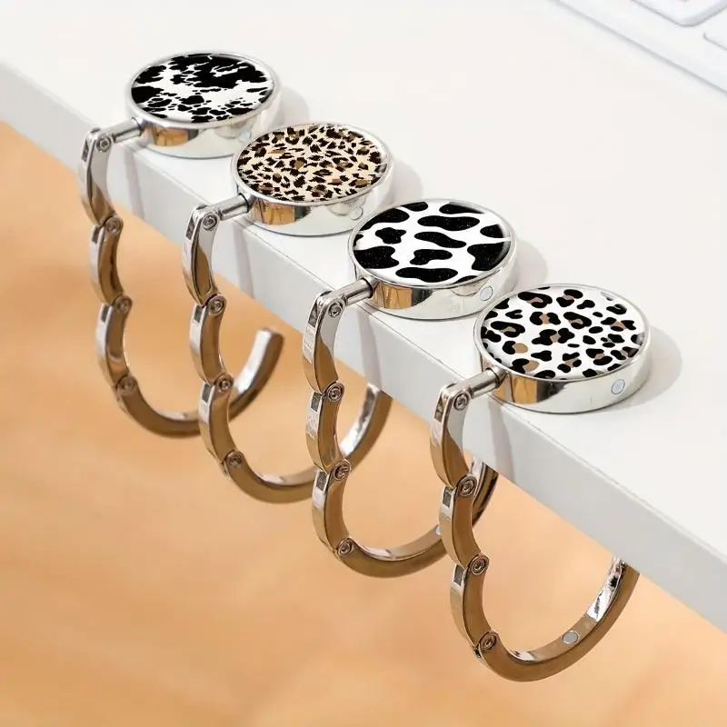 Portable Zinc Alloy Purse Hook Folding Handbag Hanger Casual Style Wallet Hook Desktop Bag Holder For Daily Use