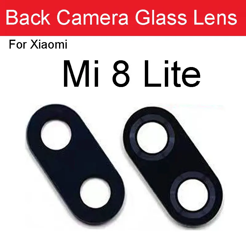 Hinten Kamera Objektiv Glas Abdeckung Rahmen Für Xiaomi Mi 8 Mi 8se Mi 8 Lite Wichtigsten Big Zurück Kamera Abdeckung rahmen + Aufkleber Ersatz Teile