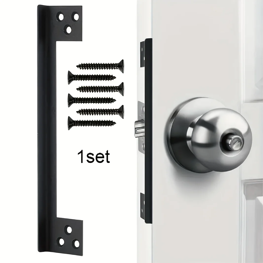 Stainless Steel L-Shaped Door Lock Cover, Invisible, Durable And Safe Protection Device, Suitable for External Door Locks