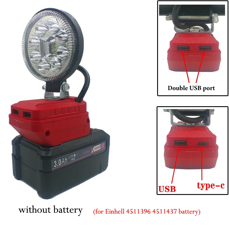 

Camping Outdoor Activities LED Work Light Outdoor Cordless Work Light Outdoor Work Light Low-Voltage Protection