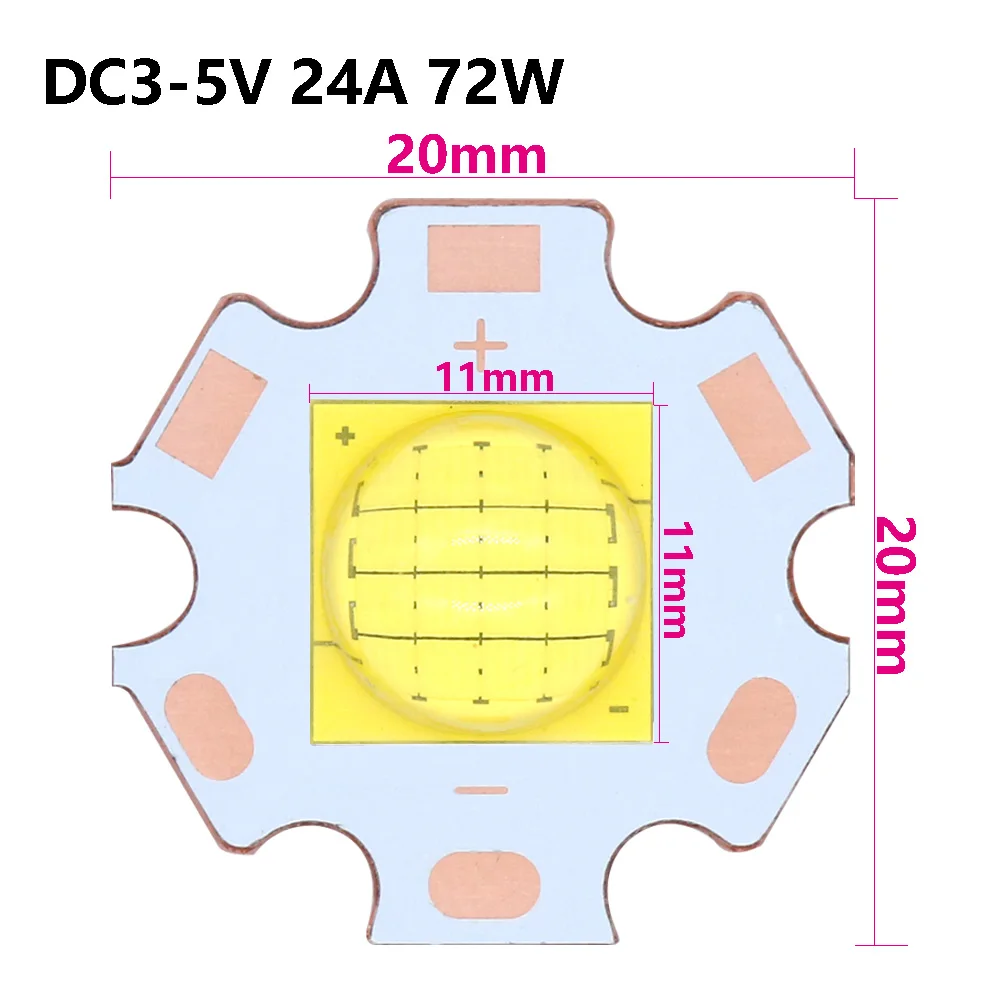 Imagem -05 - Grânulo de Lanterna Led Cob para Carro Fonte de Luz de Mergulho Luz Branca Fria dc 3v 6v 24v Xhp70 90 Xhp110 18w 30w 36w 45w 72w