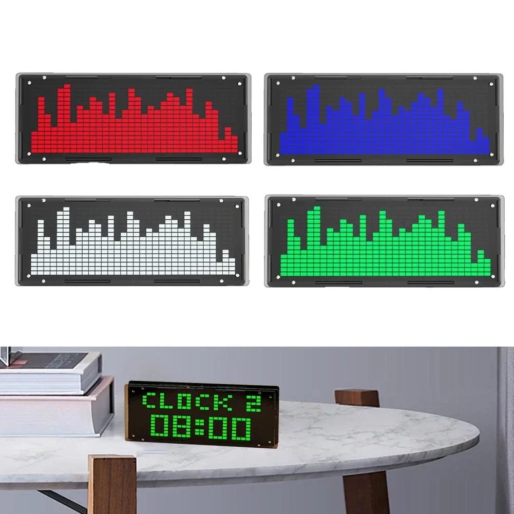 

Led Music Spectrum Display Diy Kit 16x32 Rhythm Light Clock 8 Kinds Spectrum Mode-SMD Soldering Project Level Display Light