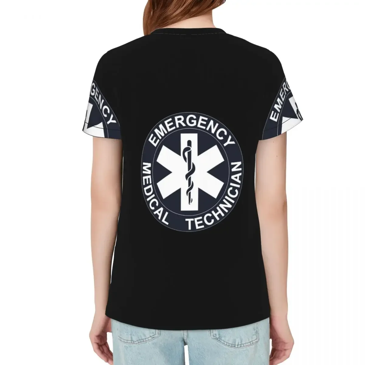Emt Star Of Life Emergency Medical T-Shirt Women Short Sleeve T Shirts Crew Neck Clothes Cotton Summer Tees Streetwear