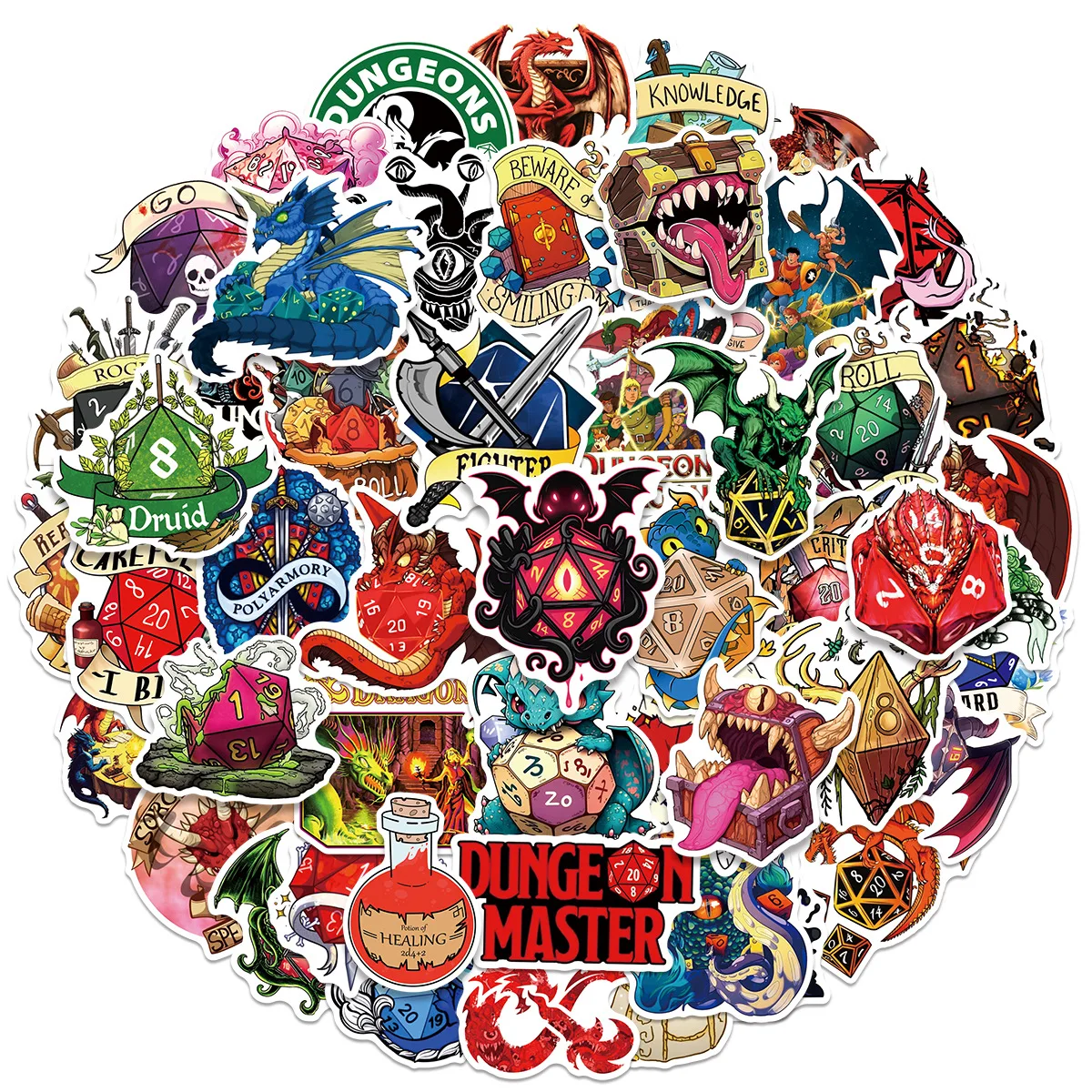 10/50PCS Dungeons & Dragons Graffiti Adesivi Squisito Fresco Giocattoli FAI DA TE Segreto per Bottiglia Scrapbook Borsa Da Viaggio Decalcomanie Estetiche