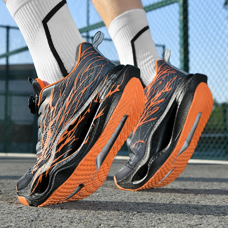 Breathable Sports Shoes for Both Men and Women, Carbon Plate Racing Running Shoes, Technology-Based Lightweight Shock Absorption, Professional Marathon Youth Physical Examination Training Shoes