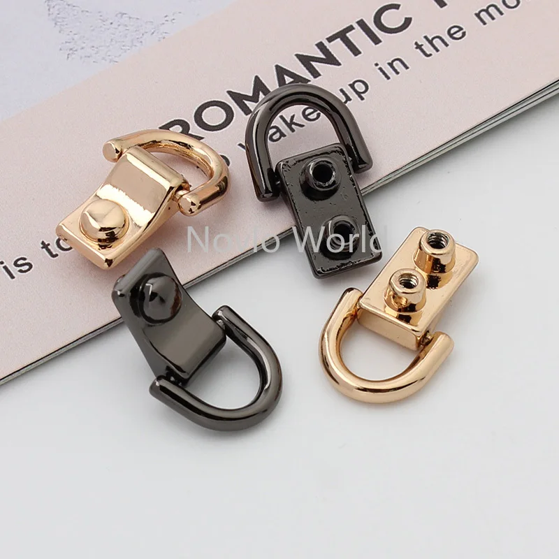 10-50pcs 4 colors 23*8mm gun black alloy side clip for chain purse connector buckle chain purse accessories