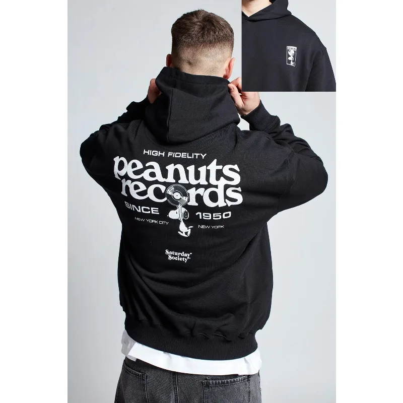 

Осенне-зимние мужские и женские толстовки Snoopy, белая одежда, толстовка Harajuku Y2K, черный модный пуловер большого размера, повседневная одежда