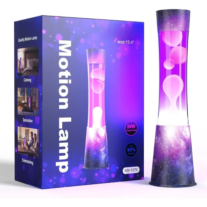 

Звездное небо, фиолетовая жидкая лампа с белым воском, расслабляющий ночник для спальни, гостиной, крутой декор