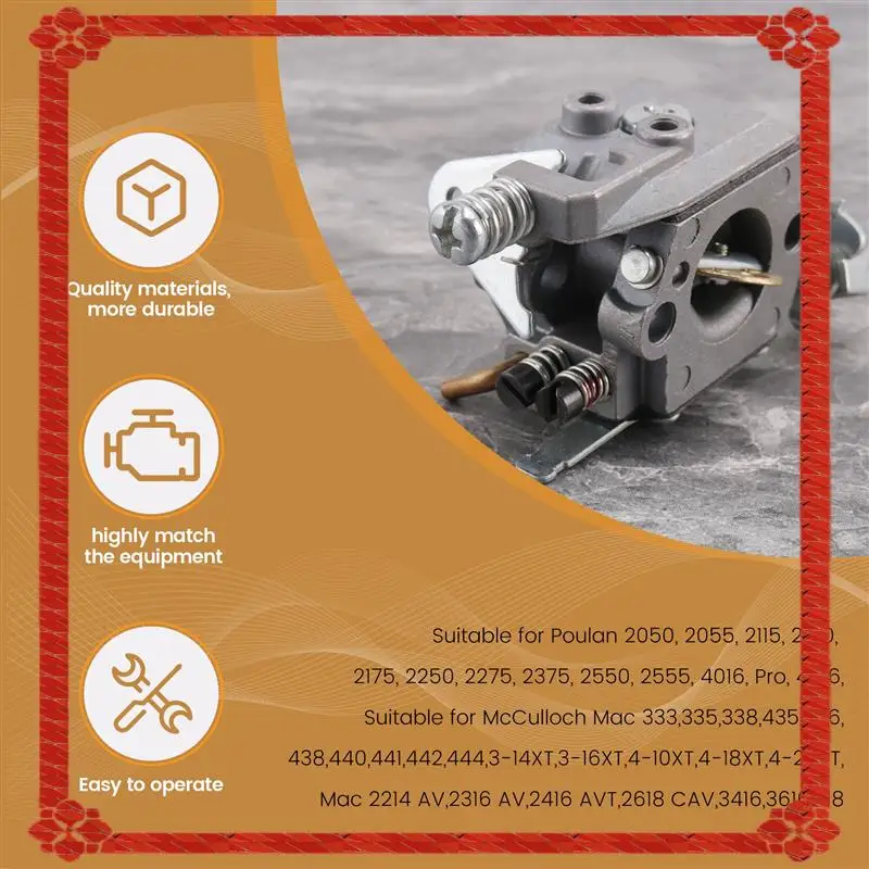 パートナー351 352 370 371 390 391 401 420 422チェーンソー用キャブレターエアフィルターセット、ウォルブロ33-29用、24時間配送、5300718-21