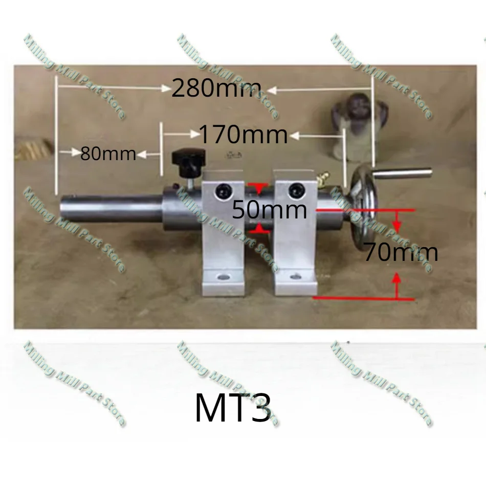 MT2 MT3 Lathe Tailstock Body Woodworking Lathe Round Woodwork Bead Engraving Machine Jade Wenwan Metal Machinery