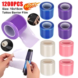 Tattoo Barrier Film 1200Pcs/Roll Disposable Tattoo Protective Wrap Cover Waterproof Eyebrow Wrap Cling Anti-Fouling Tattoo Film