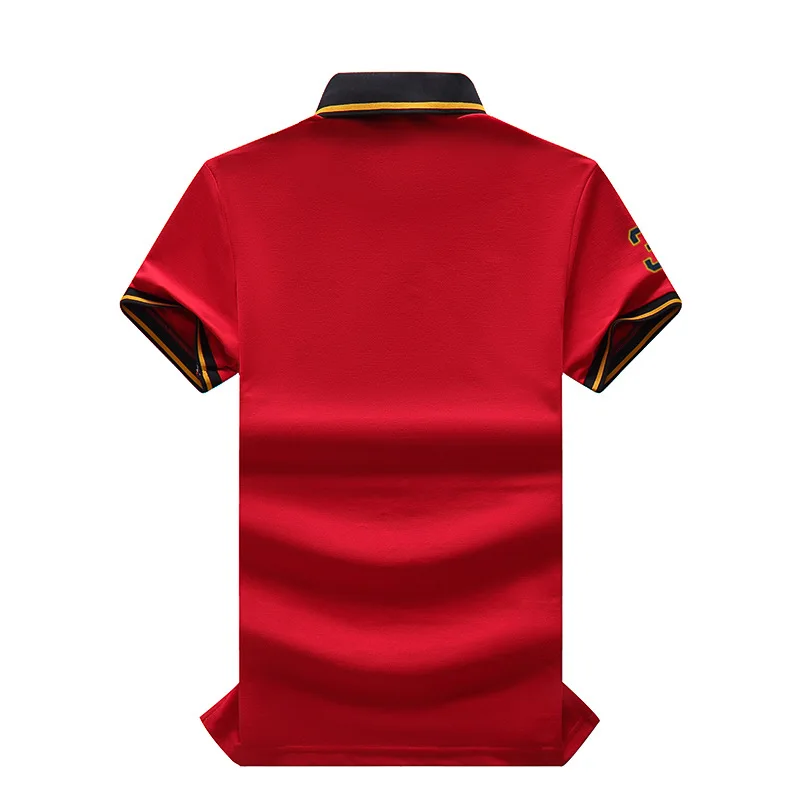 Classic Red Men's Polo Shirt Original Royal Casual Sports Tiger Embroidery Cotton European Size Contrast Stitching Plus Size 7xl