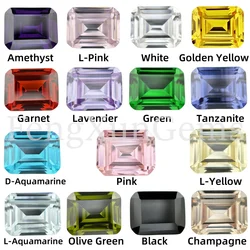 3x5~10x14mm Baguette Loose CZ Stone Best Quality Emerald Cut  Cubic zirconia Synthetic Gemstone For Jewelry DIY