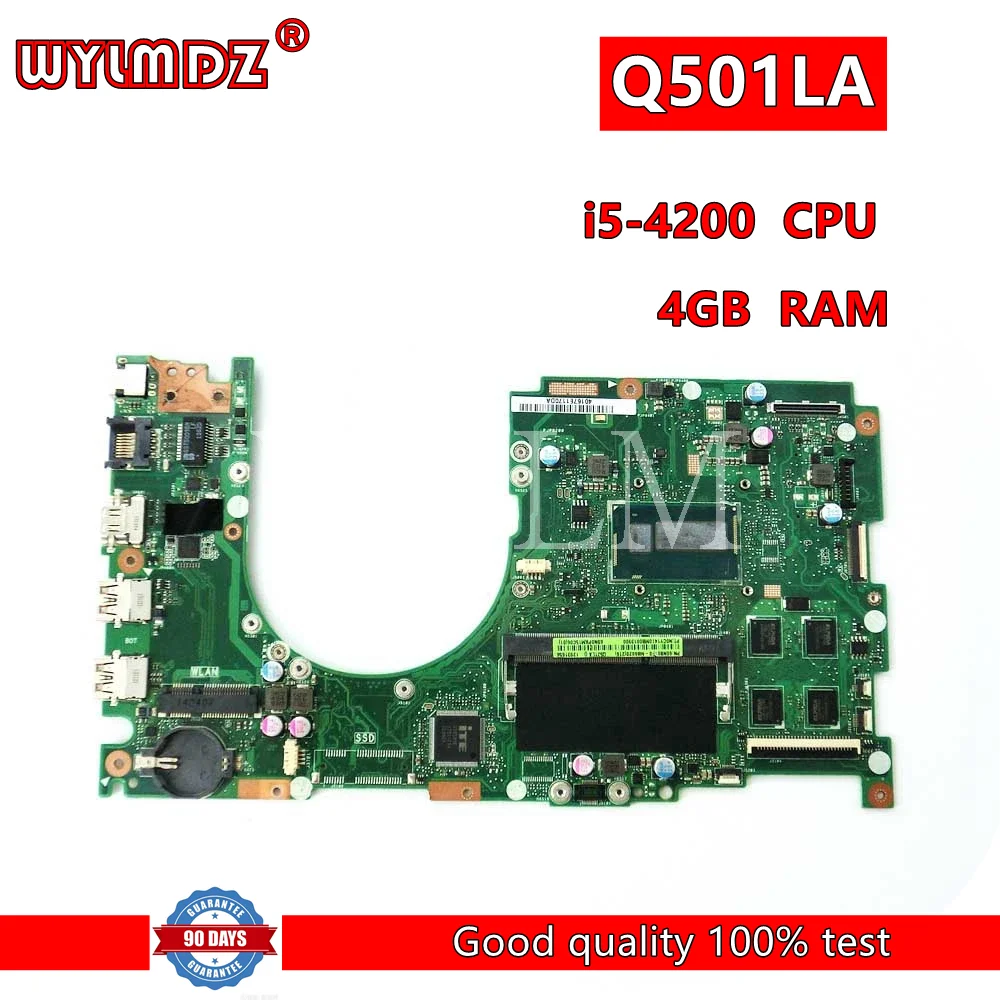 Q501LA I5-4200 CPU notebook Mainboard For ASUS Q501 Q501L Q501LA Laptop Motherboard 60NB01F0-MB6010 100% Tested Well