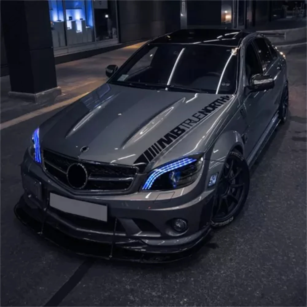 2007-2010年式 ベンツ W204 C180 C200 C63 C250 C280 C300 AMG用 LEDヘッドライト ペア フロントライト ウインカー DRL ヘッドランプ