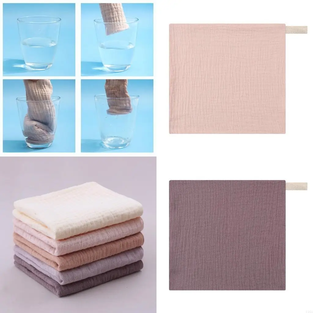 

D5QA 5pcs/set Baby Feeding Towel Cotton Baby Washcloths Saliva Towel Nursing Towel