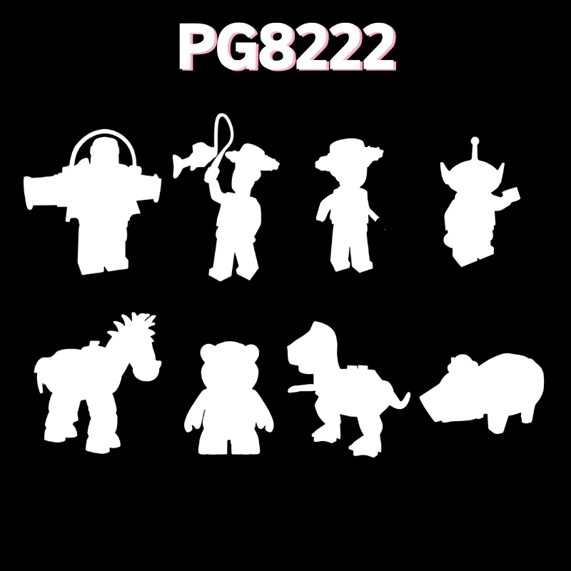 

Фигурки игрушечных блоков PG8222, включая Buzz Lightyear, Woody, Джесси,Alien, Bullseye, Lotso,Rex,Hamm,креативный подарок