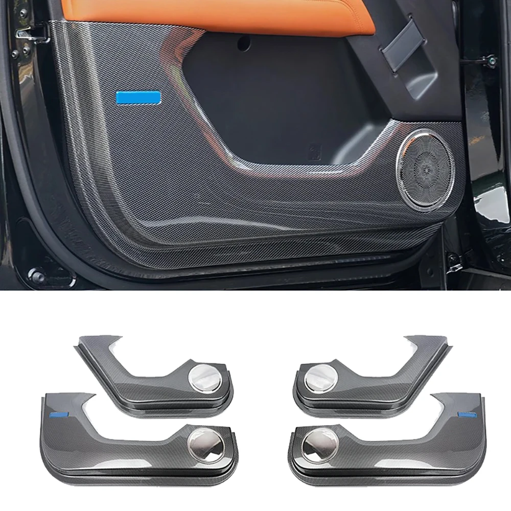 

For GMW Haval H9 2024 2025 2026 ABS Plastic Carbon Car Four Door Anti Kick Hit Board Car Storage Protection Panel 2pcs