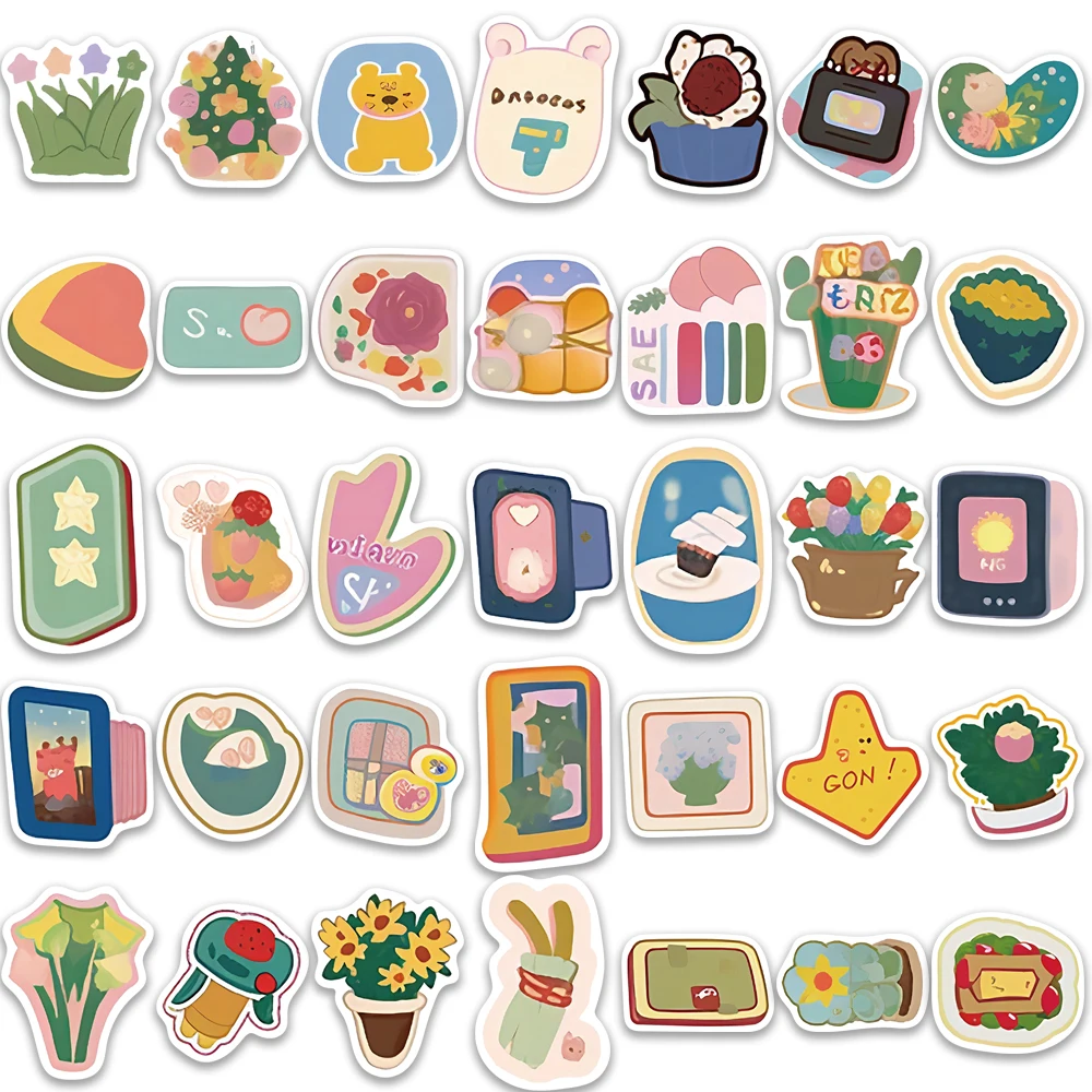 ملصقات لطيفة بألوان مائية ، ملصقات بسيطة ، رائعة ، مواد مسك الدفاتر ، حافظات هاتف ، كمبيوتر محمول ، حقائب سفر ، أكواب مياه ، مقاومة للماء ، صيحات #4