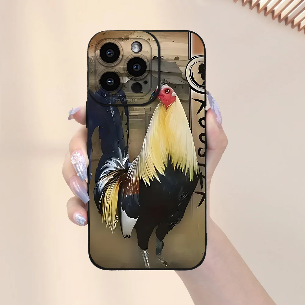 حافظة هاتف بنمط الديك ممتازة، حافظة هاتف غير لامعة جديدة رائجة البيع، مناسبة لهاتف آيفون 17 16 15 14 13 بروماكس. #3