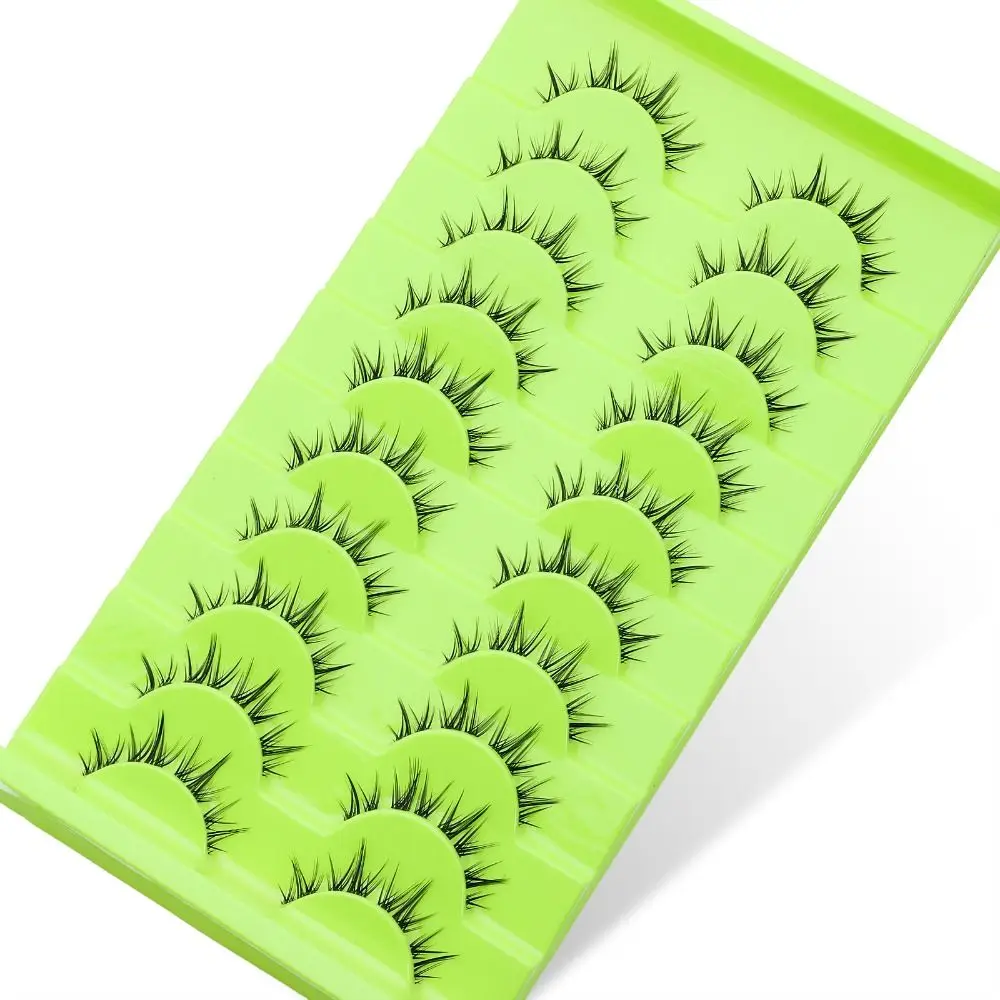 5 Par Sztucznych Rzęs Japońskich do Cosplayu, Imitacja Norek, Grube Rzęsy Manga Anime, Dramatyczne Rzęsy na Pasku dla Kobiet i Dziewcząt