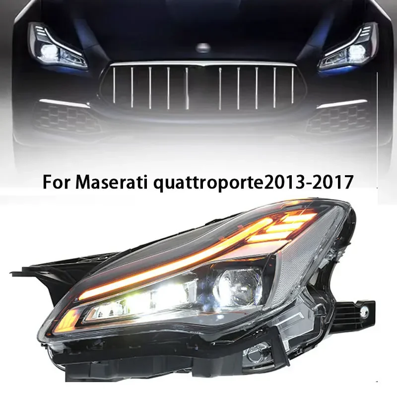 

Автомобильные лампы, светодиодные фары для Maserati Quattroporte 2013-2017, обновление новых полностью светодиодных передних фонарей в сборе, фары Plug and Play