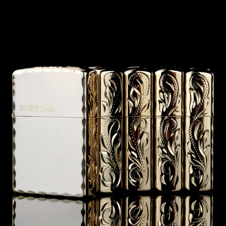 Hong Kong zorro zorro genuine creative windproof kerosene lighter lace engraving gold gift