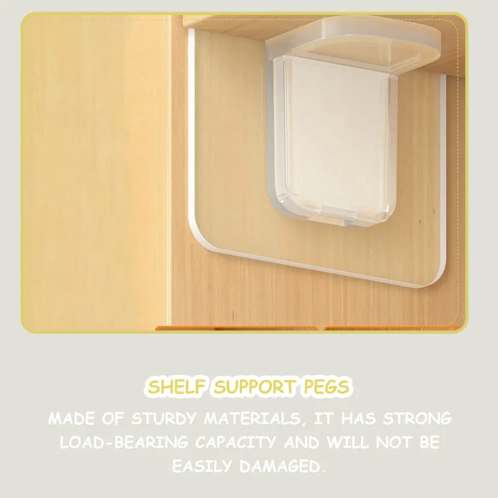 24Pcs Punch-Free Shelf Brackets Closet Partition Support Heavy Duty Load-Bearing Clapboard Holders Wall Storage Racks