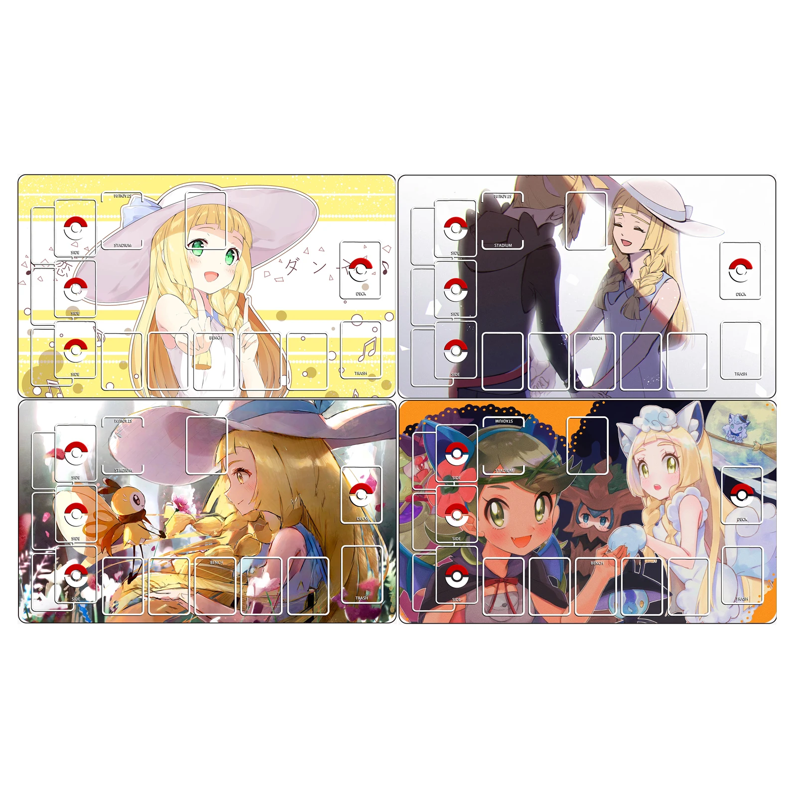 

Игровой коврик для тренировок PTCG 600x350x2 мм, Lono Card Battle Mat, PTCG Lillie, для одиночной игры, дуэльный коврик для карт, подарок, игрушки