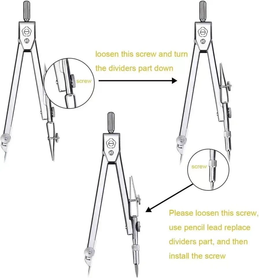 Multifunction Compasses Drawing Tool Leather Printing Spring Chart Planning Line Caliper Spacer Gauge Leather Tool School Supply