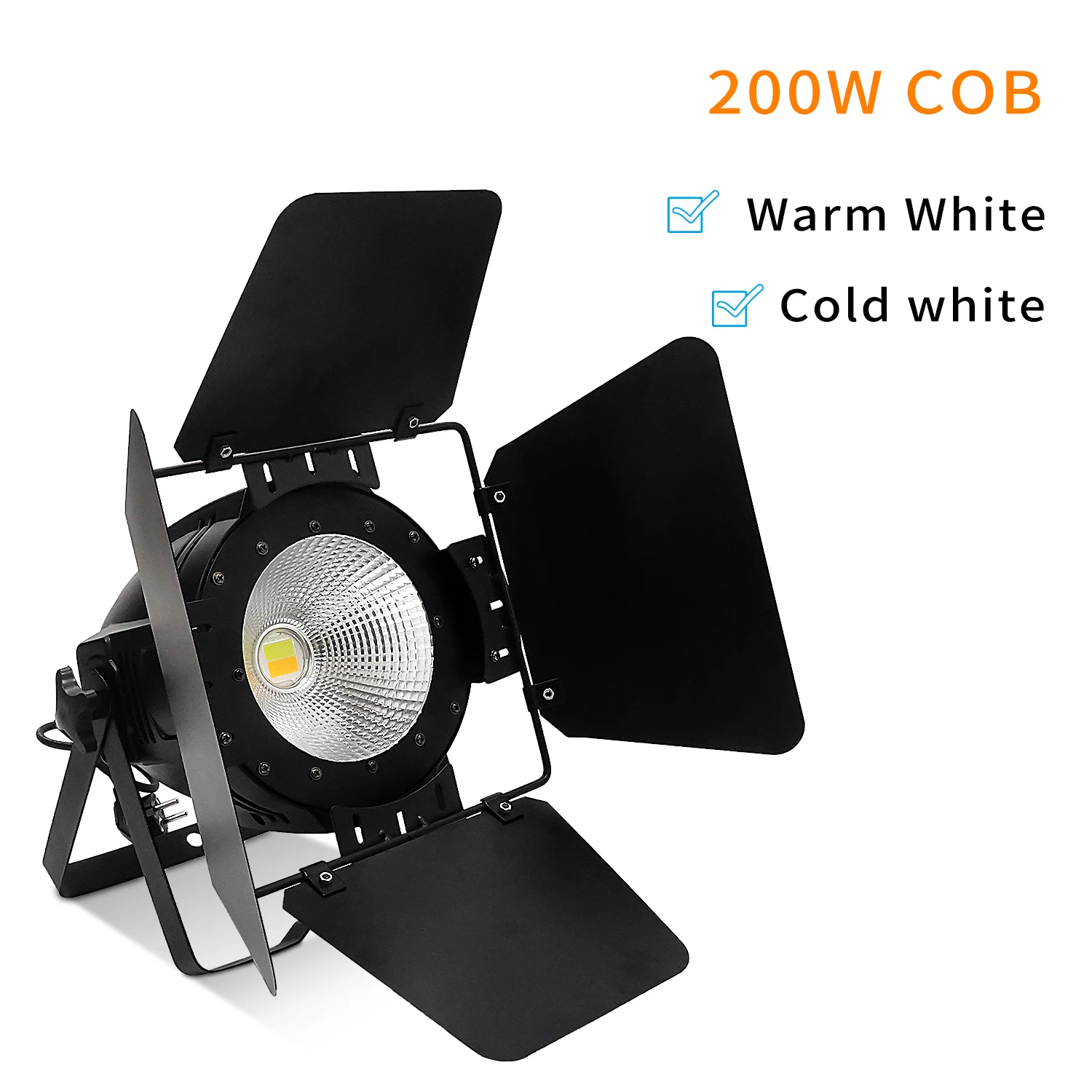 Imagem -02 - Luzes Led Par Cob Folhas de Bloqueio de Luz 100w 200w Porta de Celeiro Custodia em Alluminio Iluminação Scenica