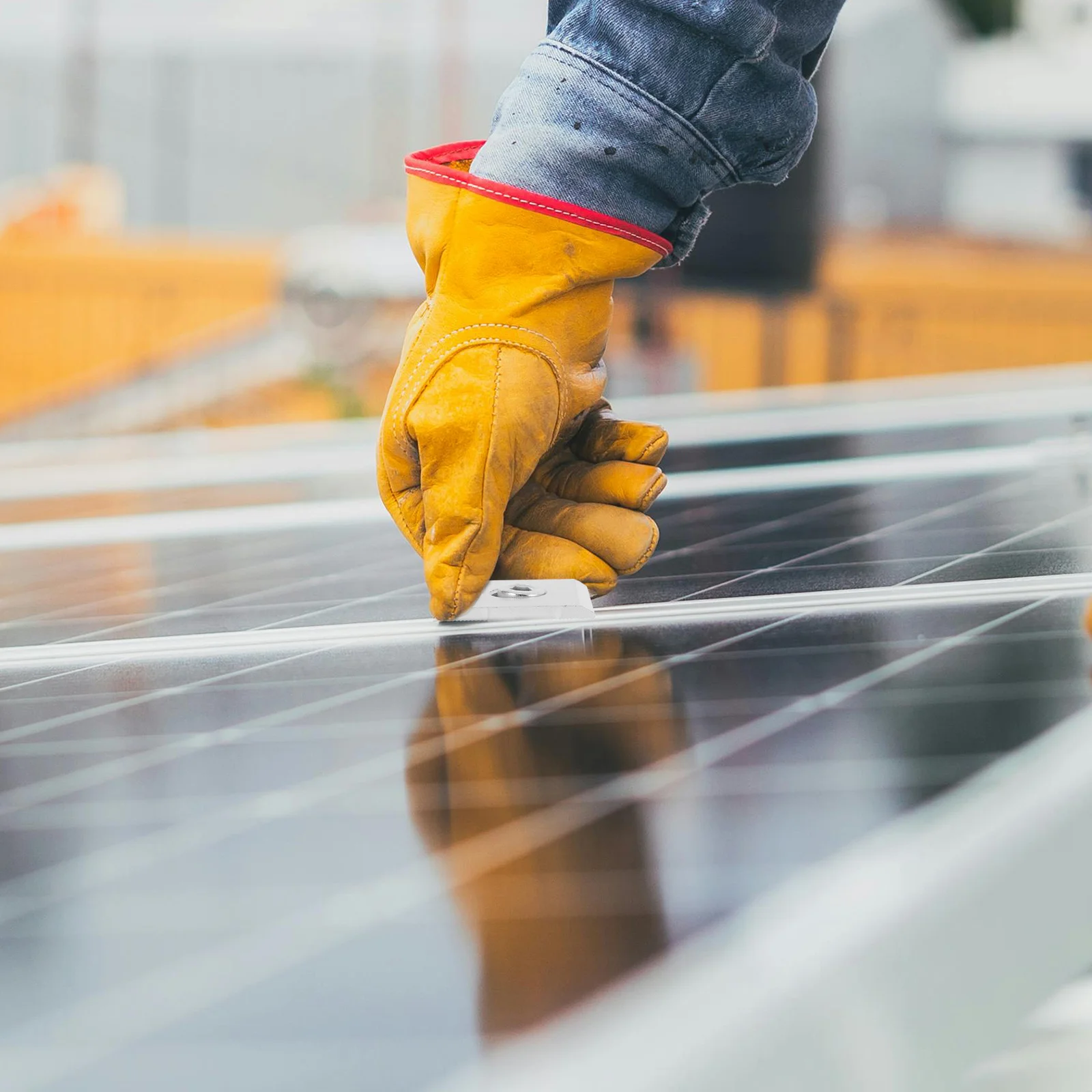 4pcs Solar Panel Mid Clamps Aluminum Alloy For Flat Roof Ground Rv Mounting Bracket Solar Mounting Accessories Hardware