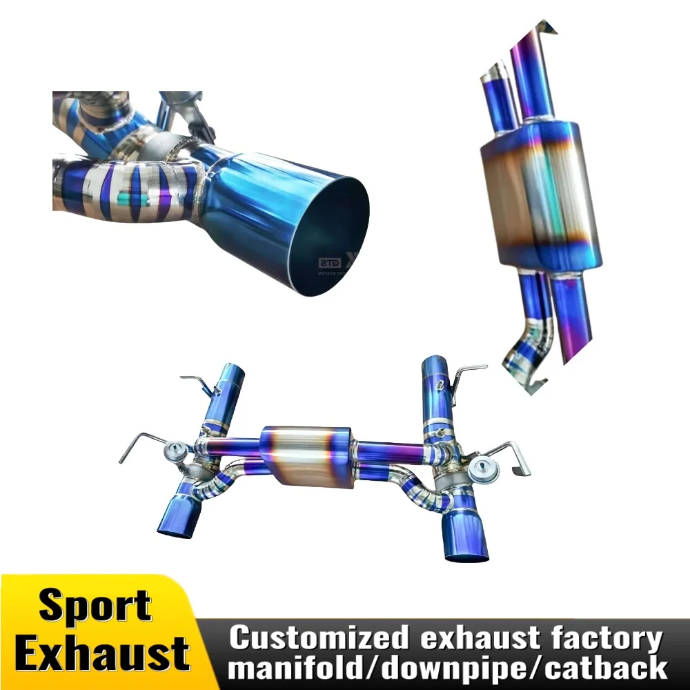 

High-performance exhaust cat back for 2019-2023Ferrari F8 3.9Ttitanium alloy valve exhaust muffler sports car sound modification