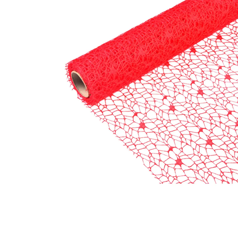 

DIY Gauze Roll Bright Color Jacquard Net Red Tree Pendant Performance Props Holiday Celebrations Wrapping Jacquard Roll