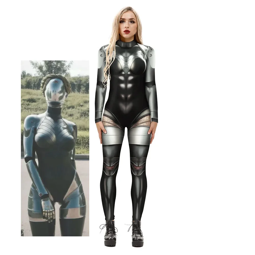 Game Atomic Heart Twins Natasha Cosplay Costume Women Zenti Jumpsuit Halloween Party Carnival Roleplay Sexy Bodysuits Ladies