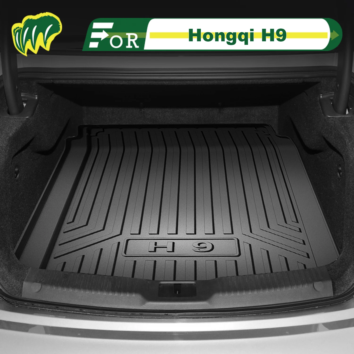 

For Hongqi H9 2020-2025 TPE Custom Fit Car Trunk Mat All Season Cargo Mat 3D Shaped Trunk Liner Rear Trunk Protection Mat