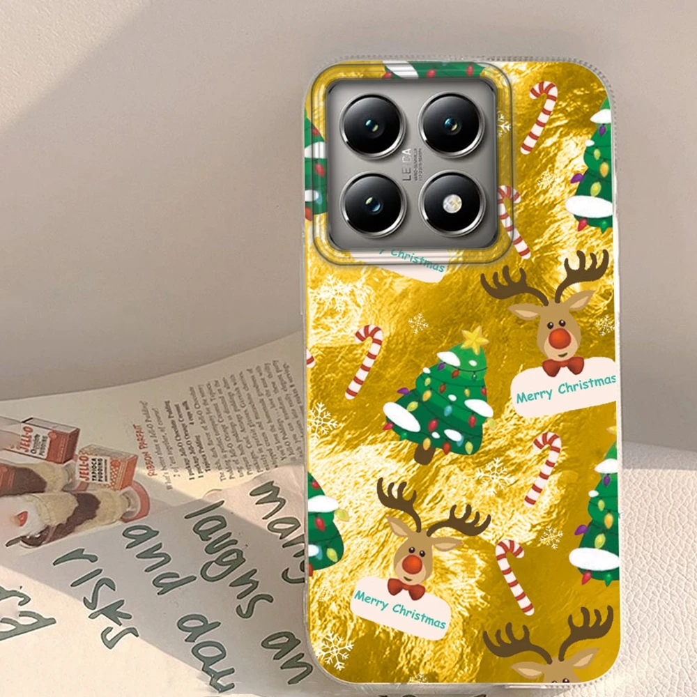 

Christmas Elk Cute Cartoon Girl Phone Case For Xiaomi Poco M5s X7 M6 X3 X5 X6 Pro C61 14T 13T 11 Lite NE Women Cover Funda Coque