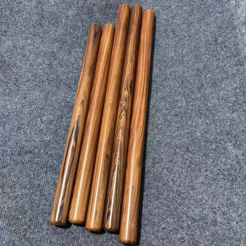 Desert Ironwood Round Wooden Stick Traditional Tai‑Chi Ruler for Hand Massage Palm Worry Play Exotic Hardwood DIY
