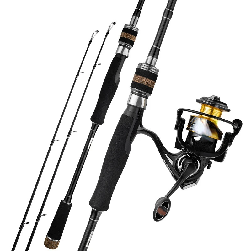 

2.1m-3.0m MH/H hard carbon spinning casting fishing rod reel combo set